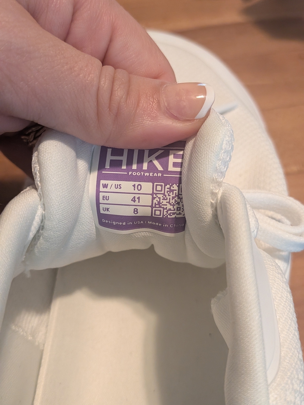 HIKE White & Pink Athletic Walking Sneakers Running Shoes Minimalist Size 10 - Picture 11 of 12
